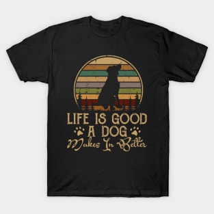 Life Is Good A Dog Makes It Better T shirt For Women T-Shirt